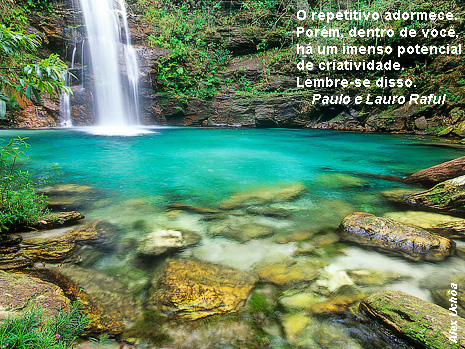 Mensagens - Cachoeira de Santa Bárbara, Chapada dos Veadeiros